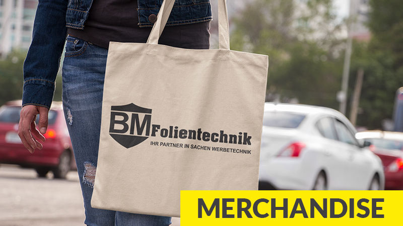 Merchandise drucken lassen von BM Foliendruck